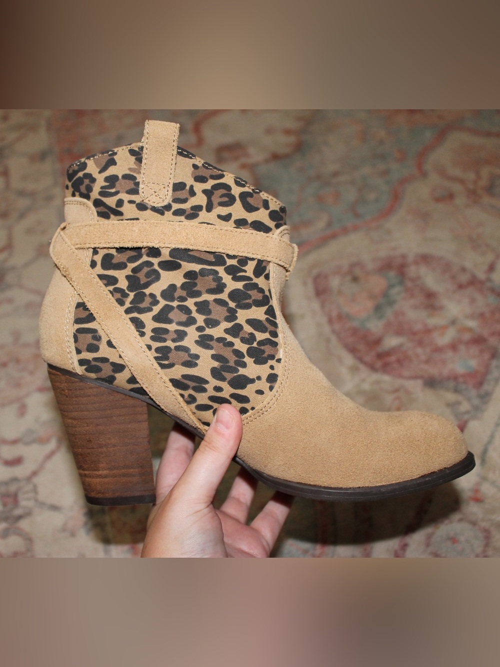 American Eagle Cheetah Print Ankle Boots